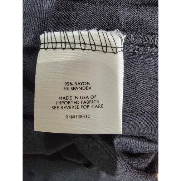 Fervour XL Black 3/4 Sleeve Top With Tie Neck Detail - Picture 5 of 5